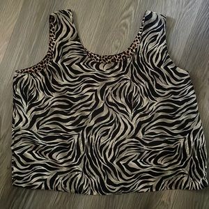 Vintage Notations reversible sleeveless blouse